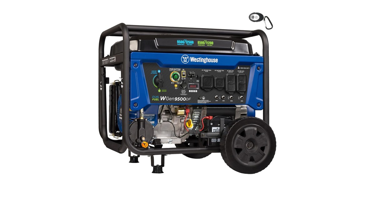 Westinghouse 12,500W Dual Fuel Home Backup (WGen9500DF) product image