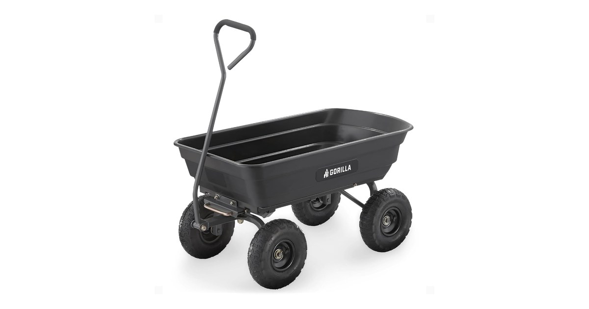 Gorilla Carts 4 Cu Ft Poly Dump Cart product image