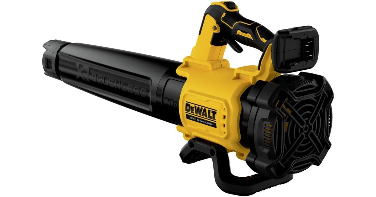 DeWalt 20V MAX XR cordless handheld leaf blower in yellow and black