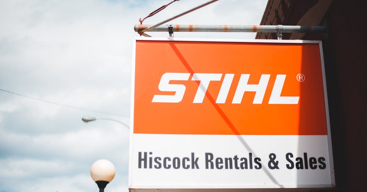 Pressure washing equipment at a store